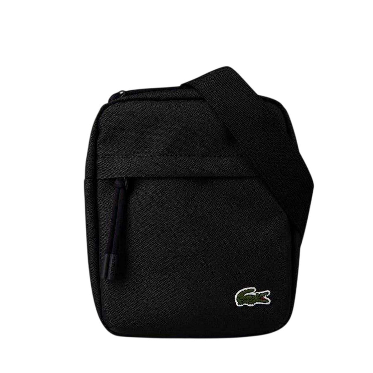 Black - Front - Lacoste Vertical Canvas Camera Bag