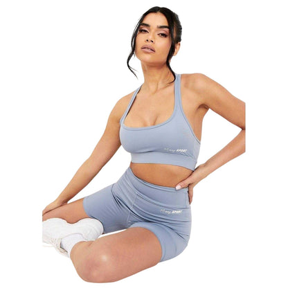 Blue - Front - Missy Empire Womens-Ladies Sports Bra