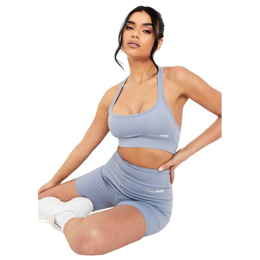 Blue - Front - Missy Empire Womens-Ladies Sports Bra