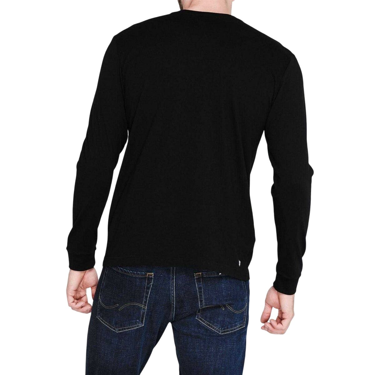 Black - Back - Lacoste Mens Long-Sleeved T-Shirt