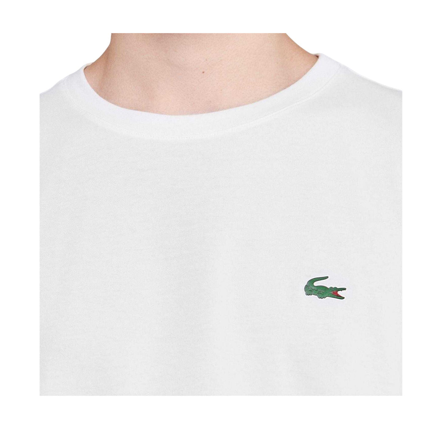 White - Side - Lacoste Mens Long-Sleeved T-Shirt