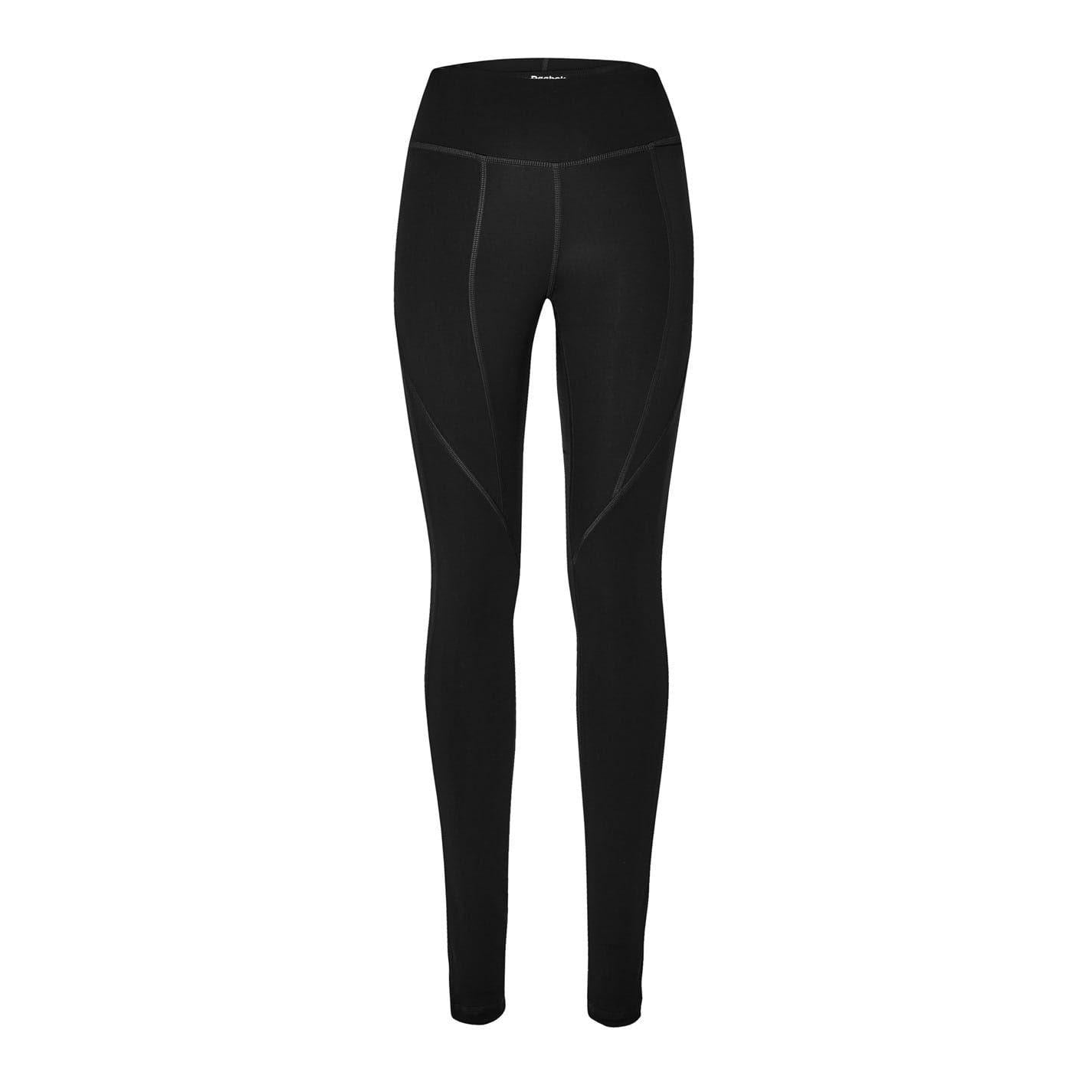 Black Night - Front - Reebok Womens-Ladies Leggings