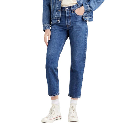 Denim - Lifestyle - Levis Womens-Ladies 501 Cropped Jeans