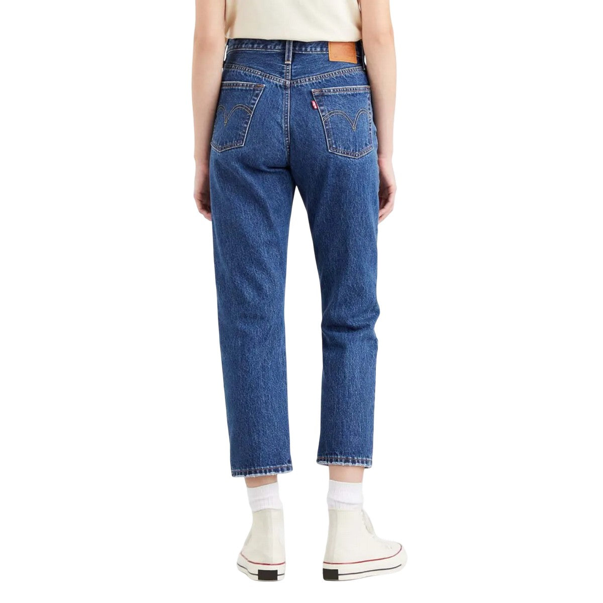 Denim - Back - Levis Womens-Ladies 501 Cropped Jeans