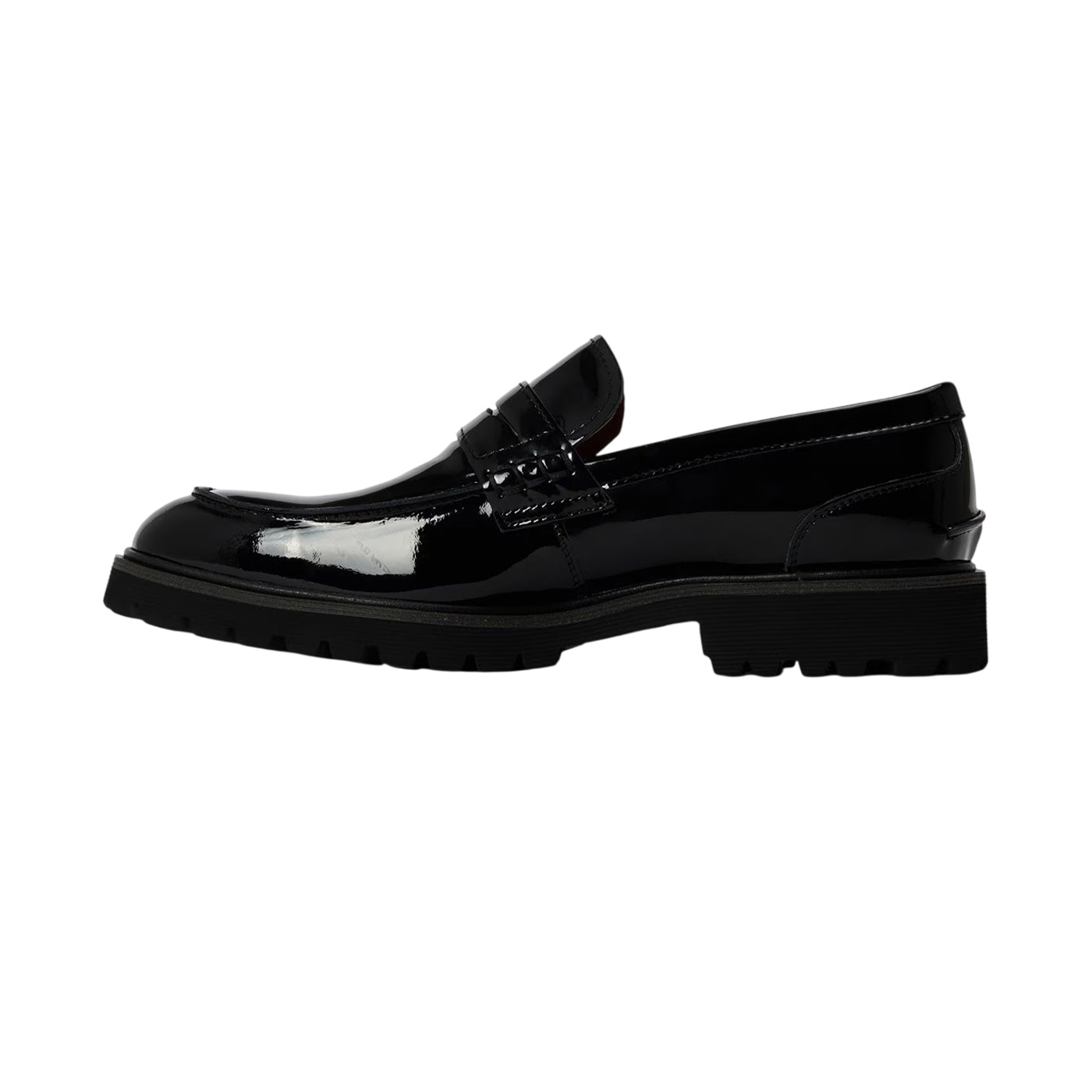 Black - Back - Steve Madden Unisex Adult Maisonn Patent Leather Penny Loafers