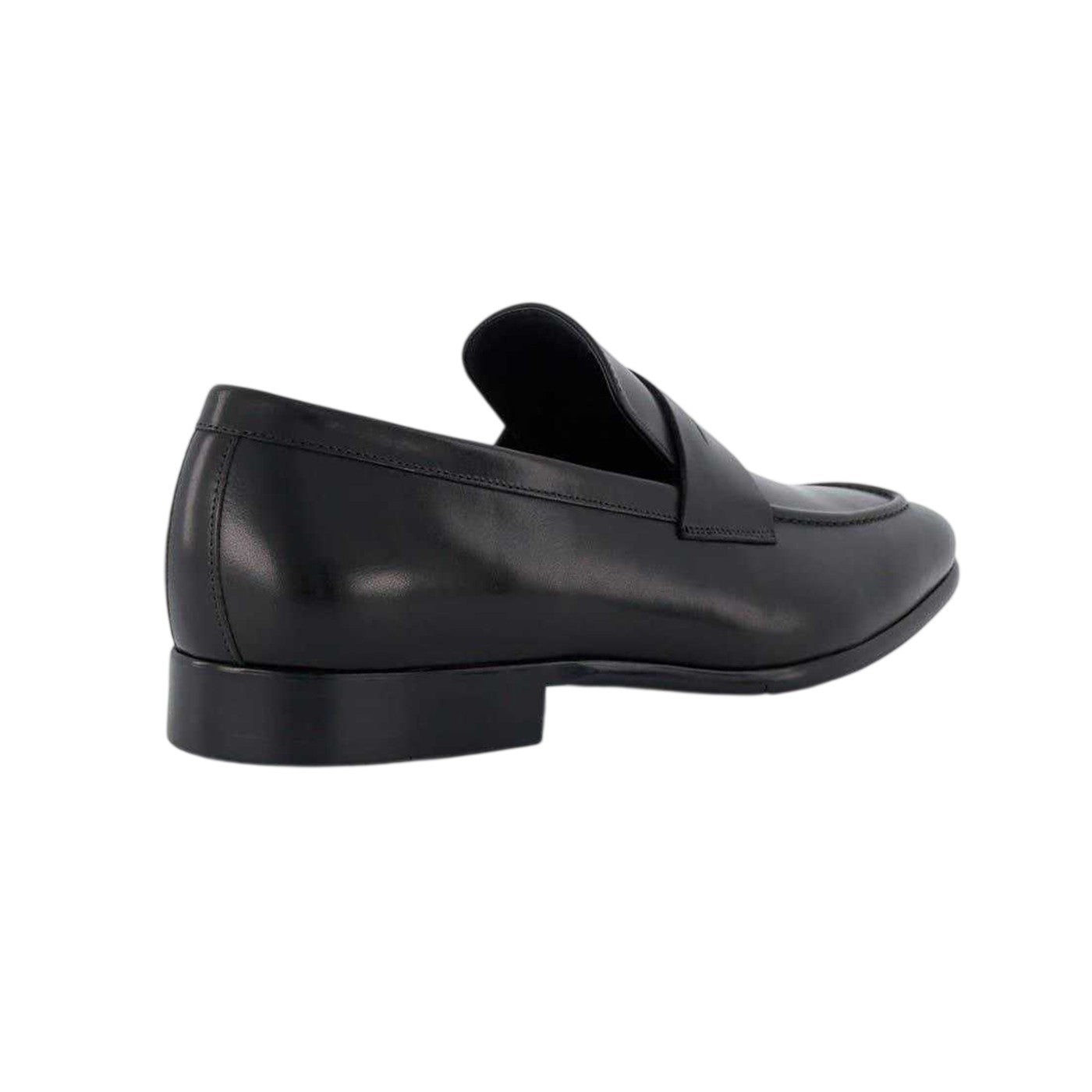 Black - Back - Dune London Mens Leather Penny Loafers