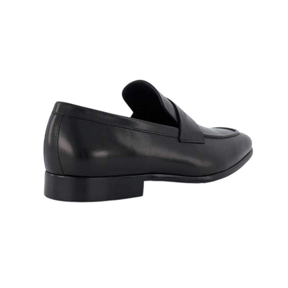 Black - Back - Dune London Mens Leather Penny Loafers