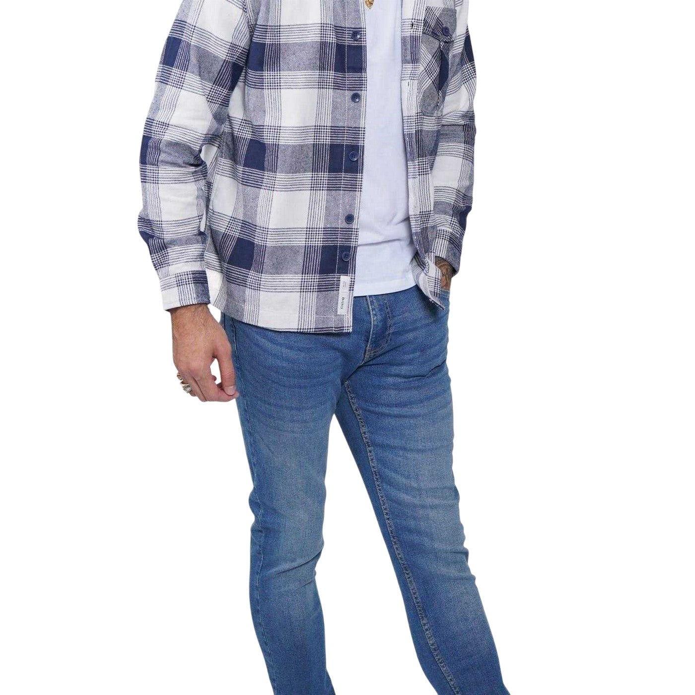 Mid Blue - Lifestyle - Firetrap Mens Denim Skinny Jeans