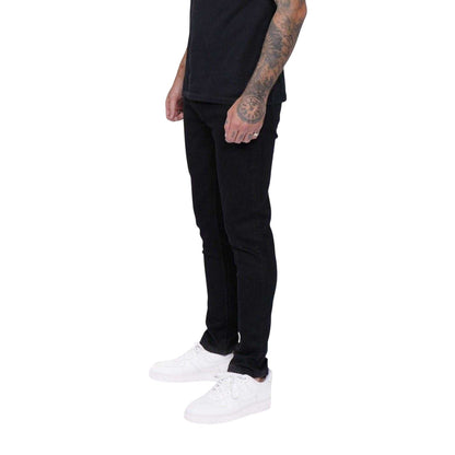 Black - Front - Firetrap Mens Denim Skinny Jeans
