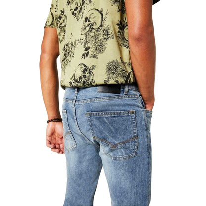 Bleach Wash - Side - Firetrap Mens Denim Skinny Jeans