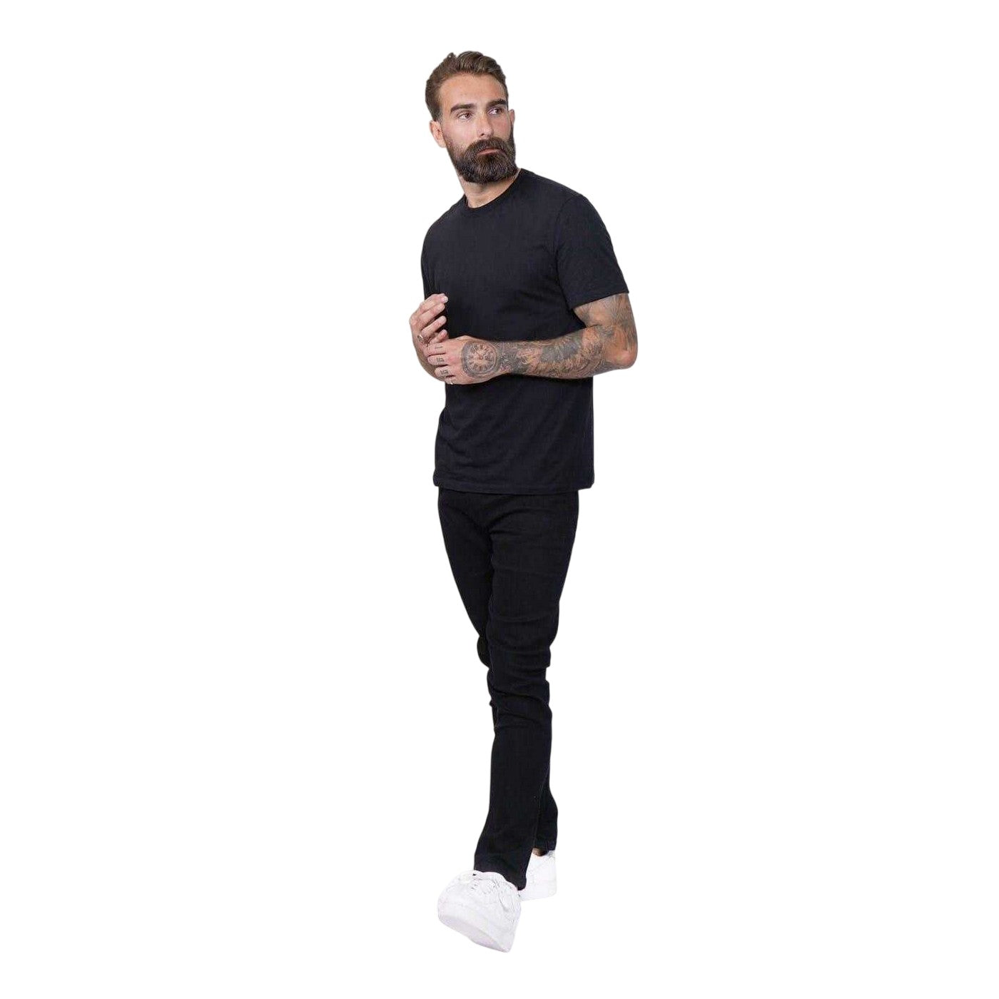 Black - Pack Shot - Firetrap Mens Denim Skinny Jeans