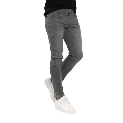 Charcoal - Front - Firetrap Mens Denim Skinny Jeans