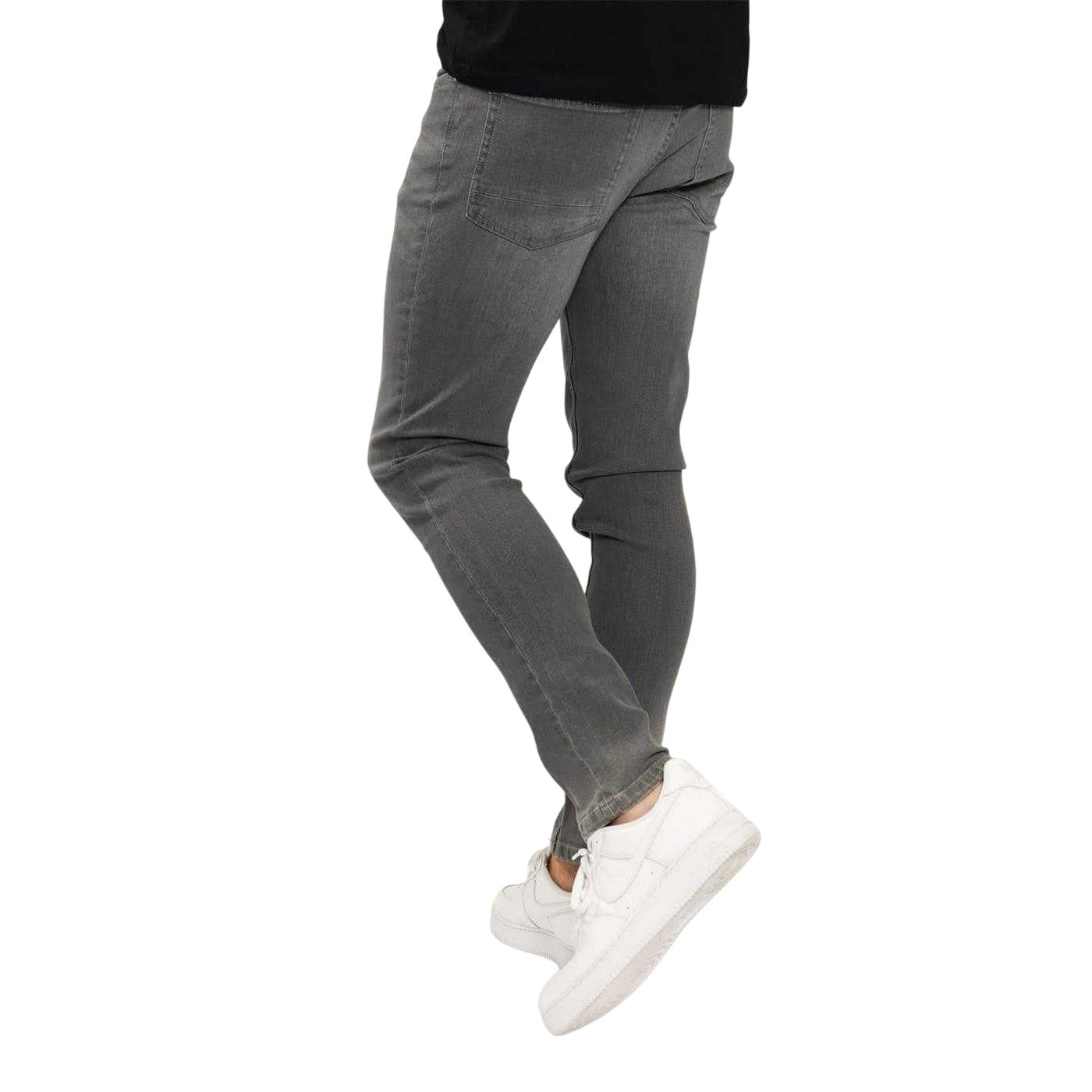 Charcoal - Back - Firetrap Mens Denim Skinny Jeans