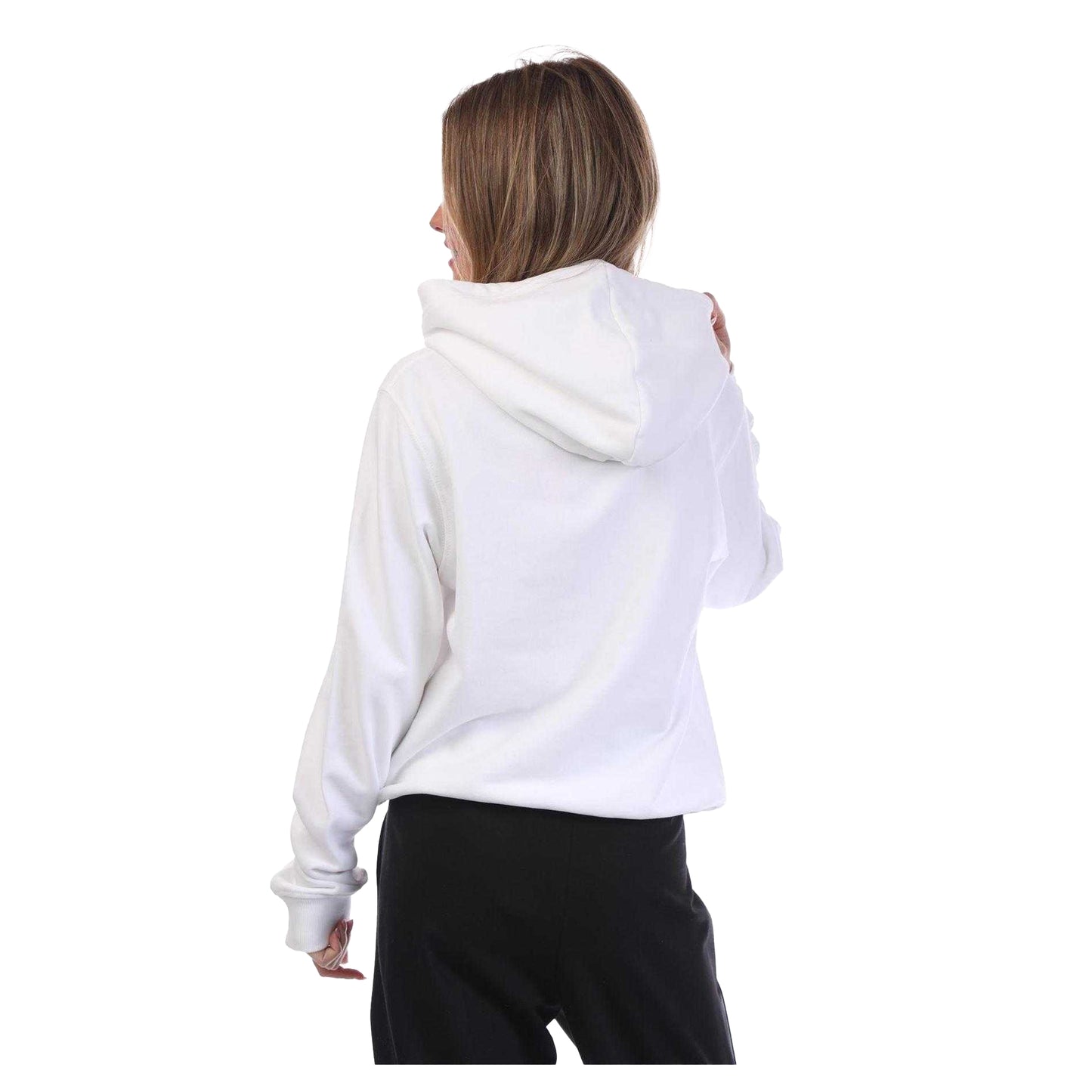 White - Back - Diesel Womens-Ladies Reggy Relaxed Fit Hoodie