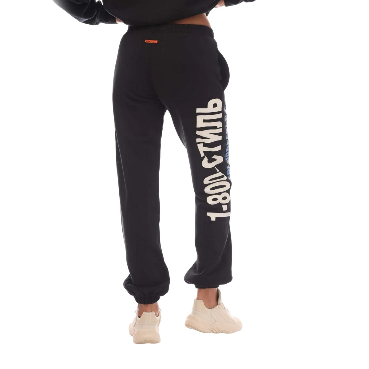 Black-White - Close up - Heron Preston Mens Real Estate Jogging Bottoms