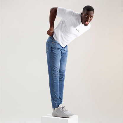 Mid Indigo - Front - Jack Wills Mens Denim Skinny Jeans