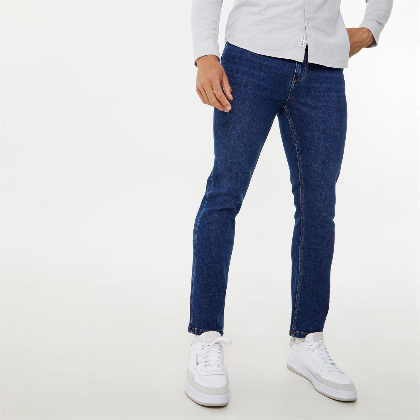 Dark Indigo - Lifestyle - Jack Wills Mens Denim Skinny Jeans
