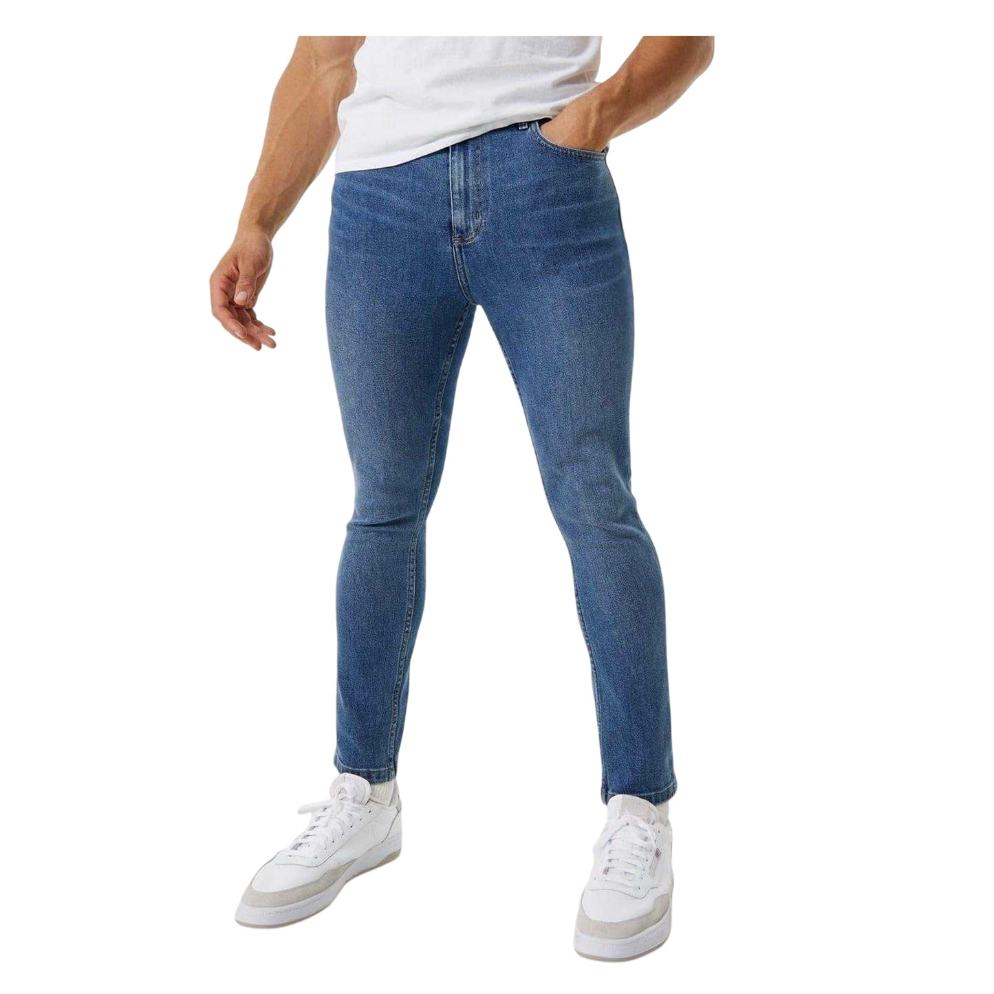 Indigo Blue - Front - Jack Wills Mens Denim Skinny Jeans