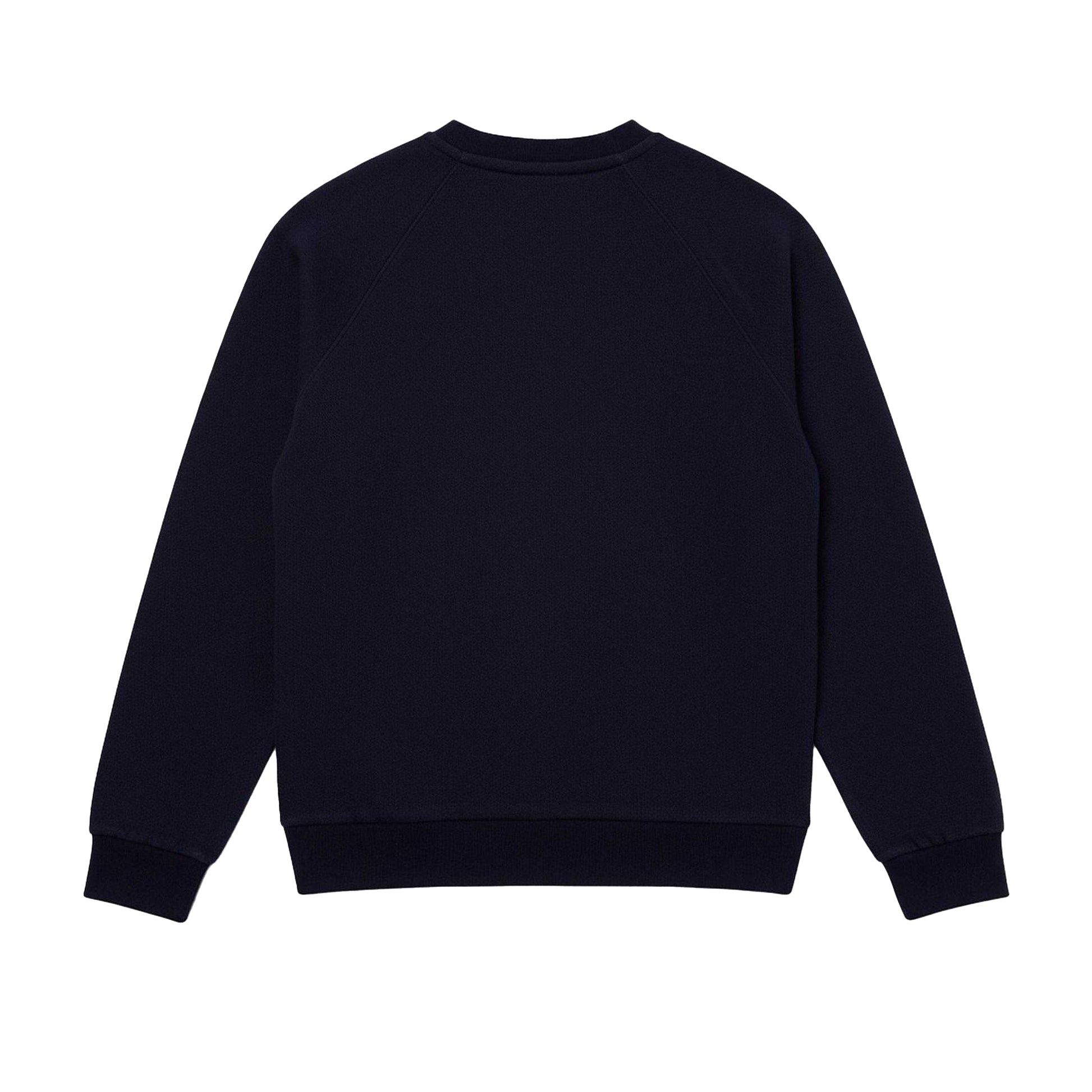 Navy - Back - Lacoste Womens-Ladies Embroidered Logo Cotton Blend Sweatshirt
