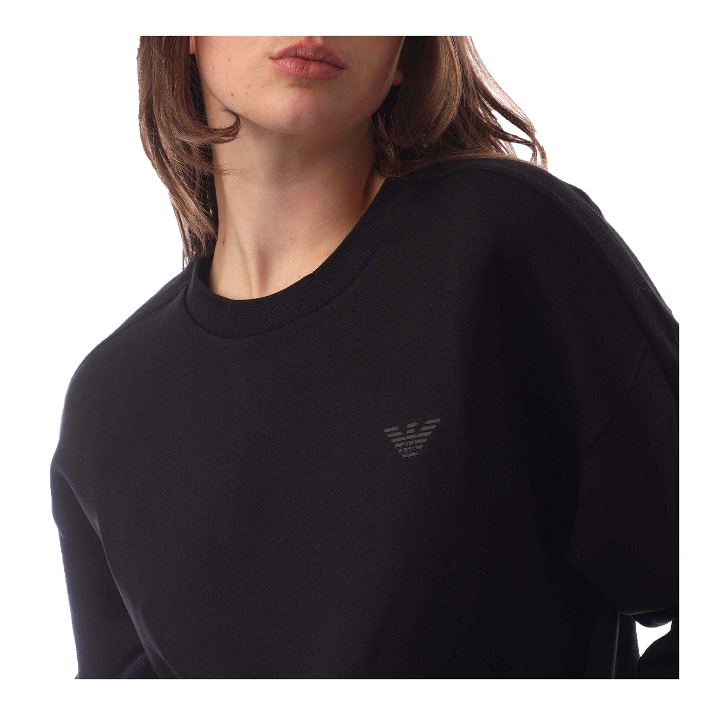 Black - Side - Emporio Armani Womens-Ladies Sweatshirt