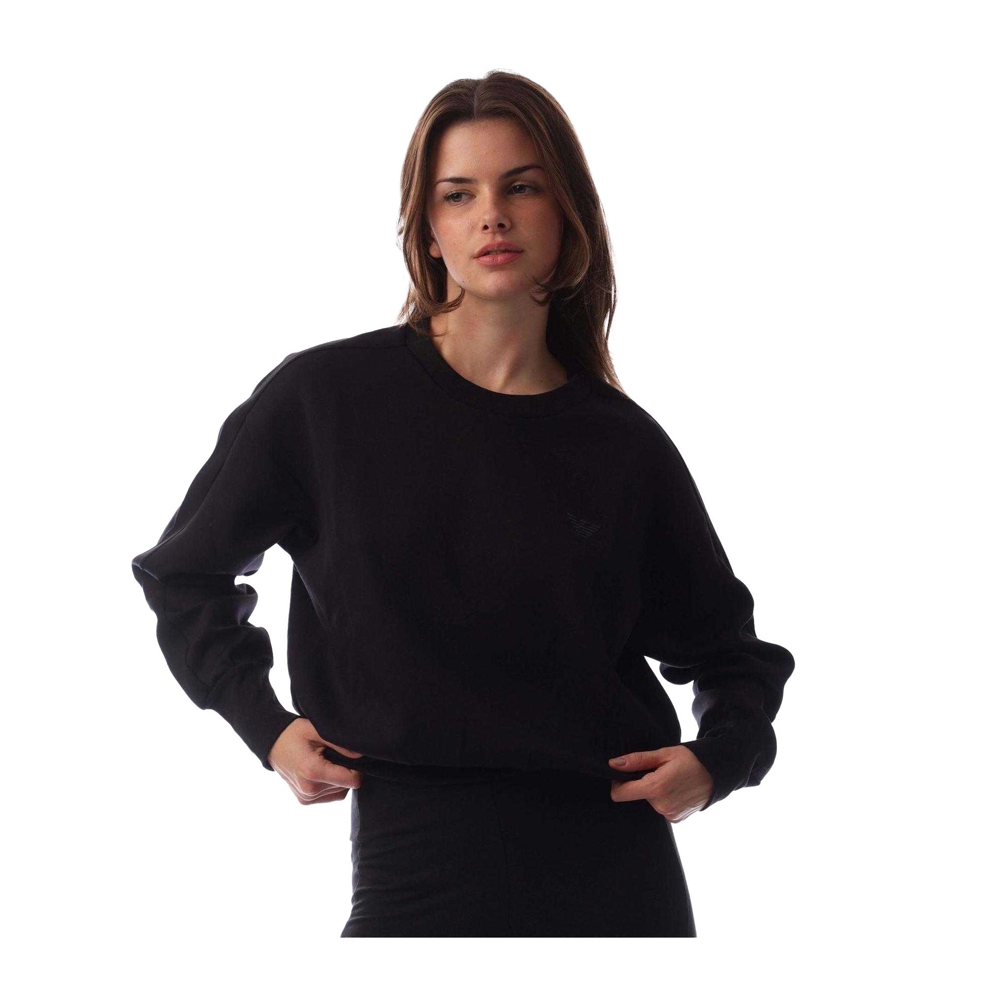 Black - Front - Emporio Armani Womens-Ladies Sweatshirt