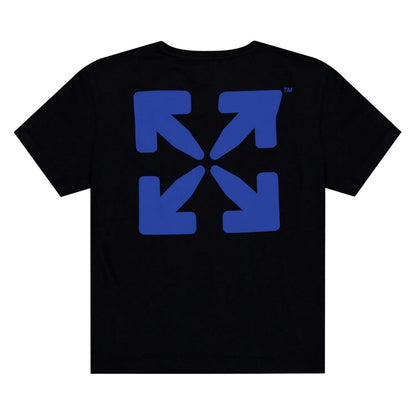 Black Blue - Back - Off White Childrens-Kids Rounded T-Shirt