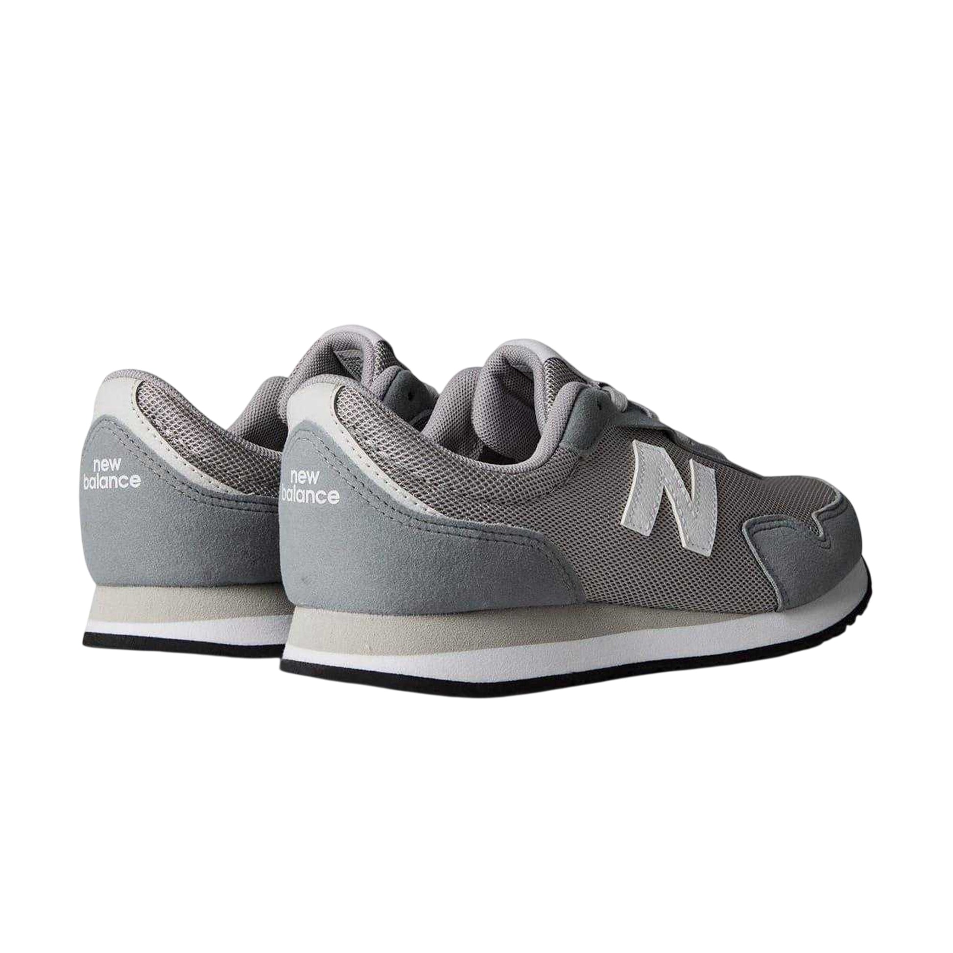 Grey - Back - New Balance Childrens-Kids Suede Running Trainers