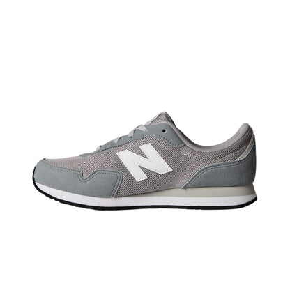 Grey - Side - New Balance Childrens-Kids Suede Running Trainers