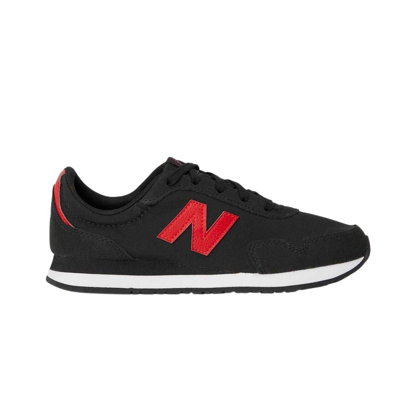 Triple Black - Front - New Balance Childrens-Kids Suede Running Trainers