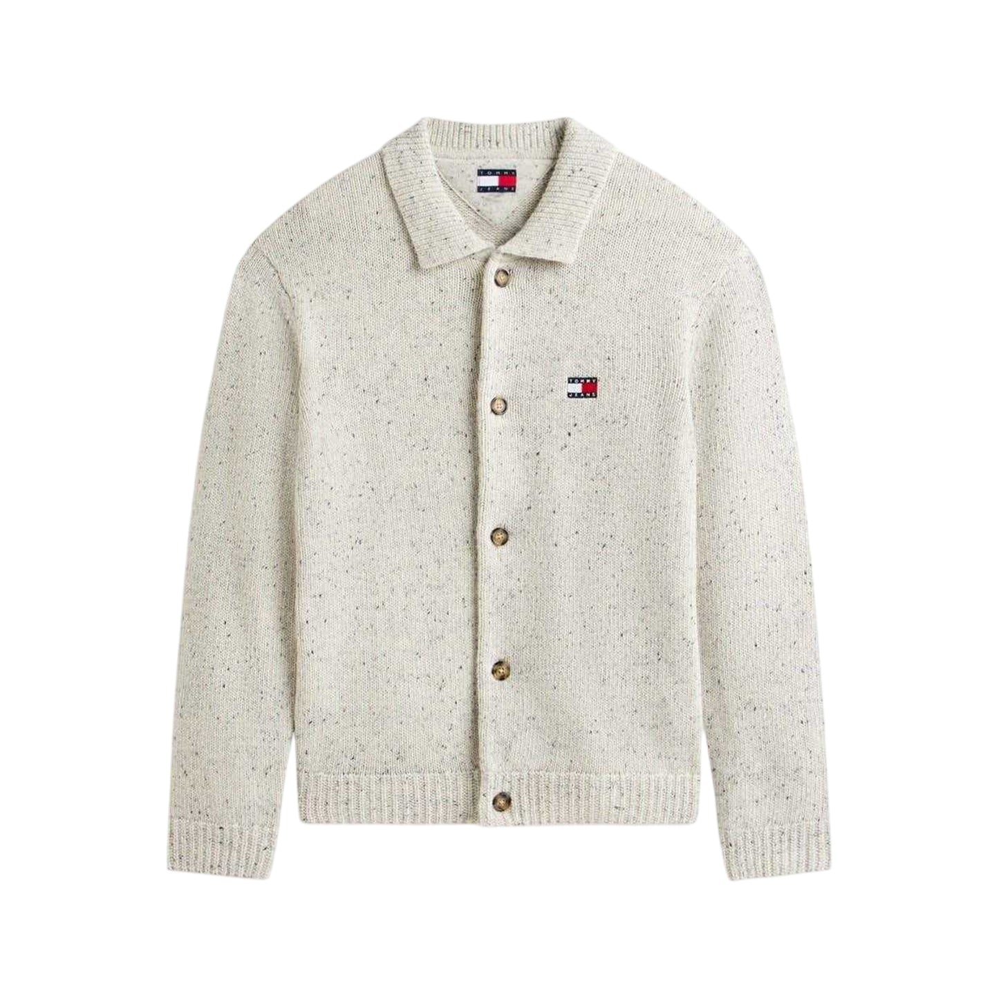 Black Marl - Front - Tommy Jeans Mens Cardigan