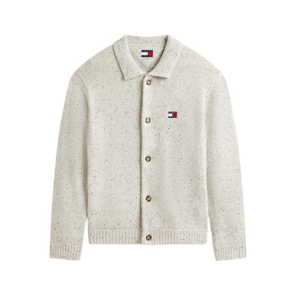 Black Marl - Front - Tommy Jeans Mens Cardigan