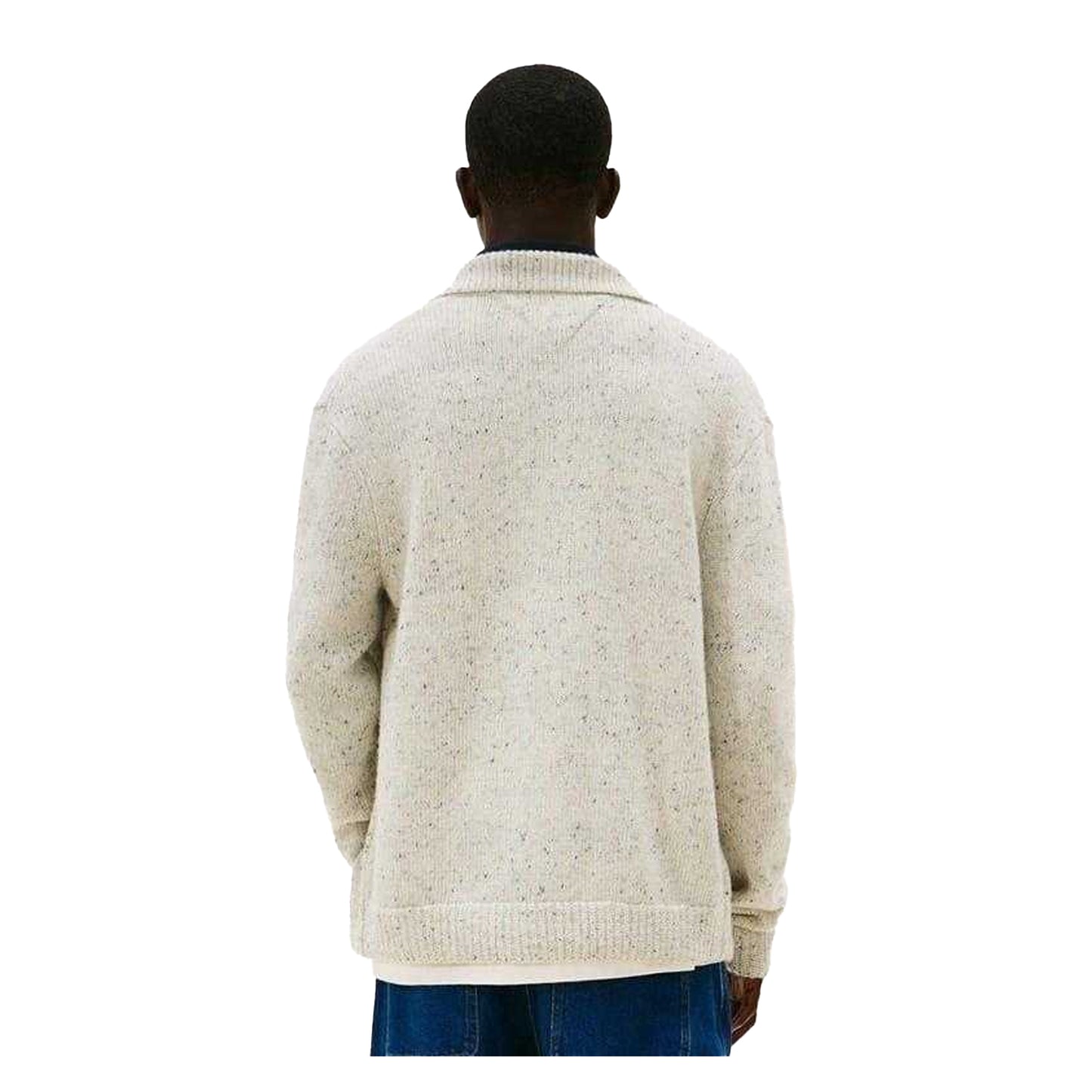 Black Marl - Back - Tommy Jeans Mens Cardigan