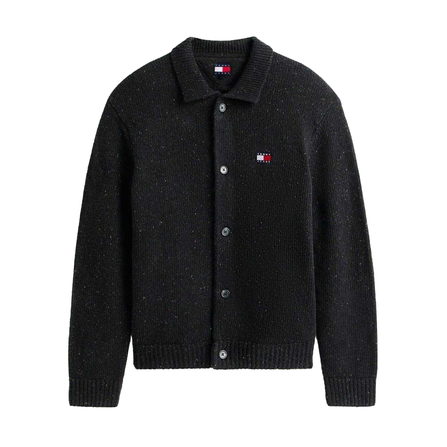 Antique White Marl - Front - Tommy Jeans Mens Cardigan