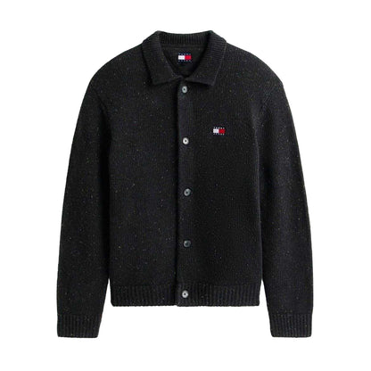 Antique White Marl - Front - Tommy Jeans Mens Cardigan