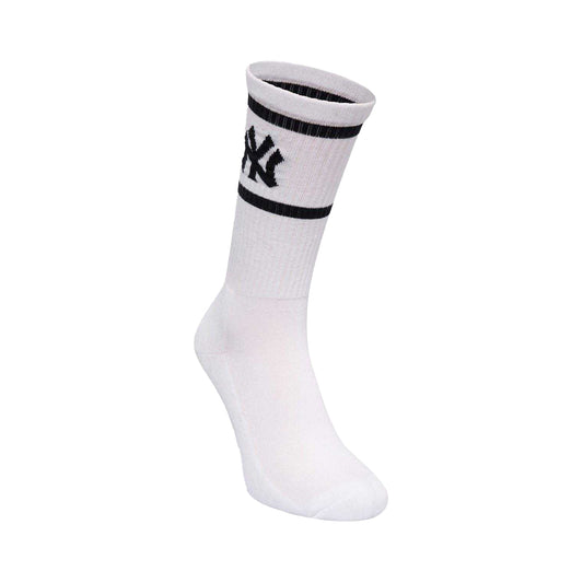 White - Front - New York Yankees Unisex Adult Ribbed Crew Socks
