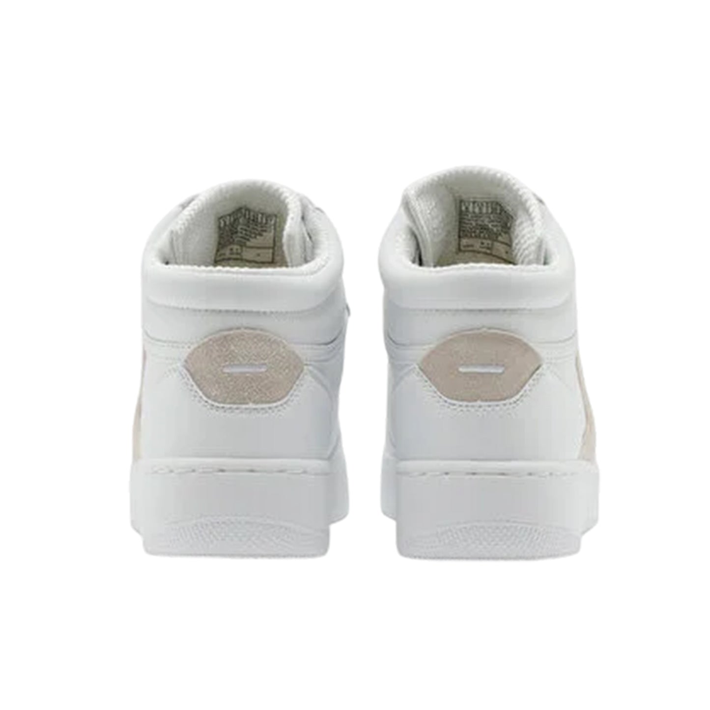 White - Back - Skechers Womens-Ladies Leather High Top Trainers