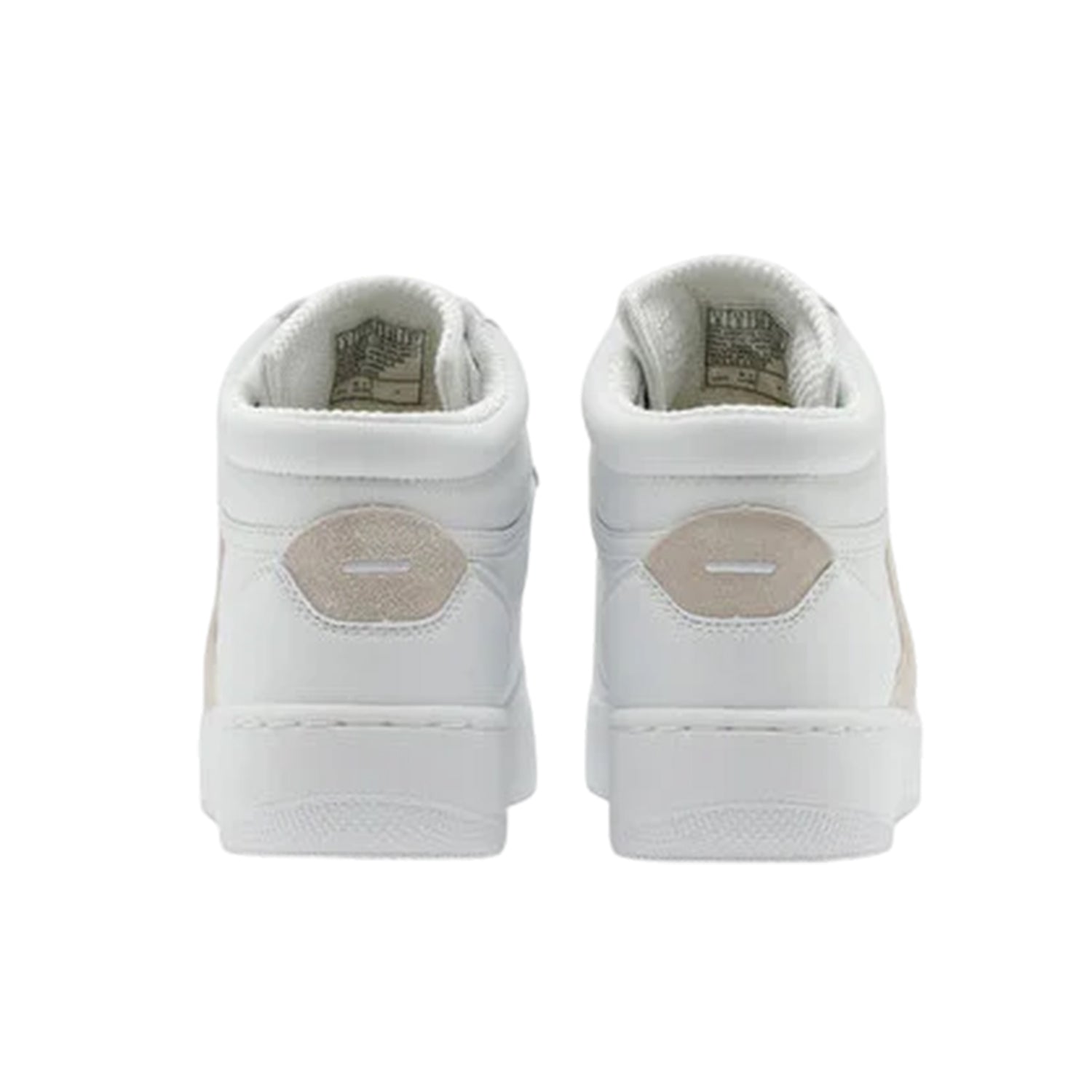 White - Back - Skechers Womens-Ladies Leather High Top Trainers