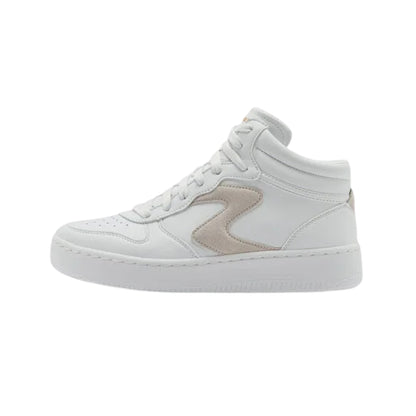 White - Side - Skechers Womens-Ladies Leather High Top Trainers