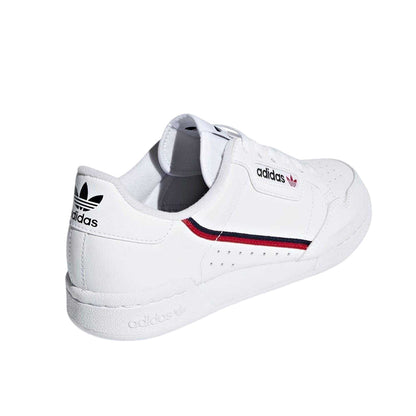 White - Back - Adidas Womens-Ladies Continental 80 Stripe Leather Trainers