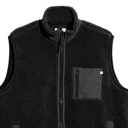 Black - Back - Farah Mens Grant Fleece Gilet