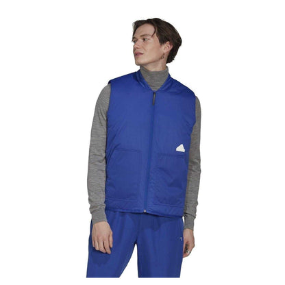 Blue - Side - Adidas Mens Sleeveless Gilet