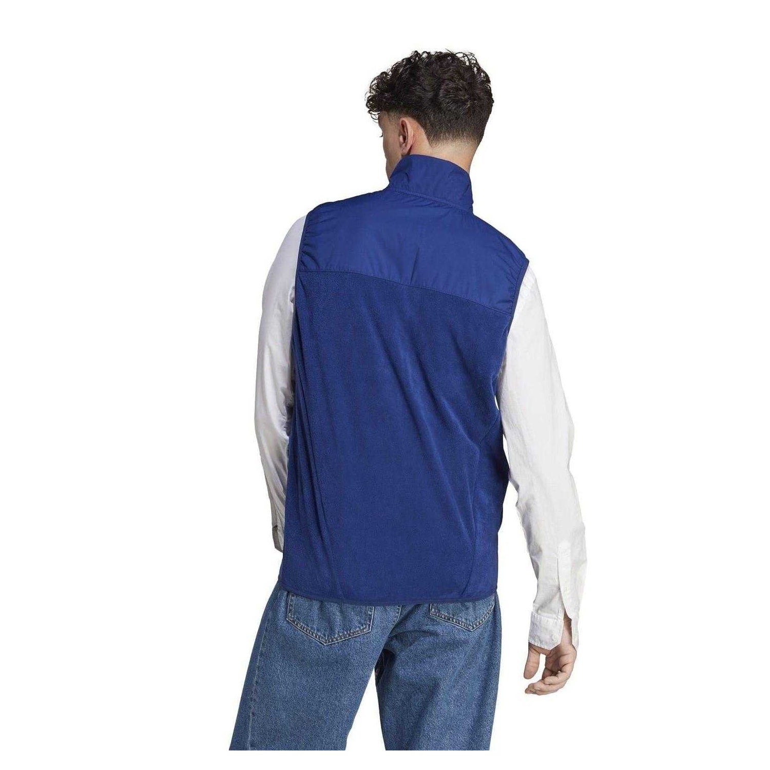 Blue - Back - Adidas Mens Tiro Sport Gilet
