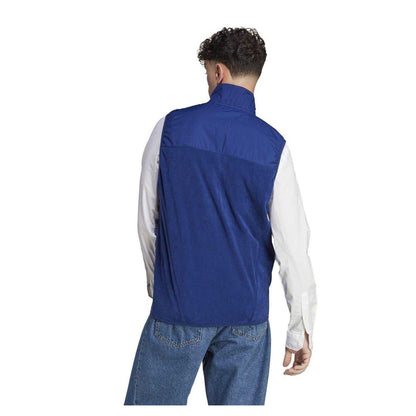 Blue - Back - Adidas Mens Tiro Sport Gilet