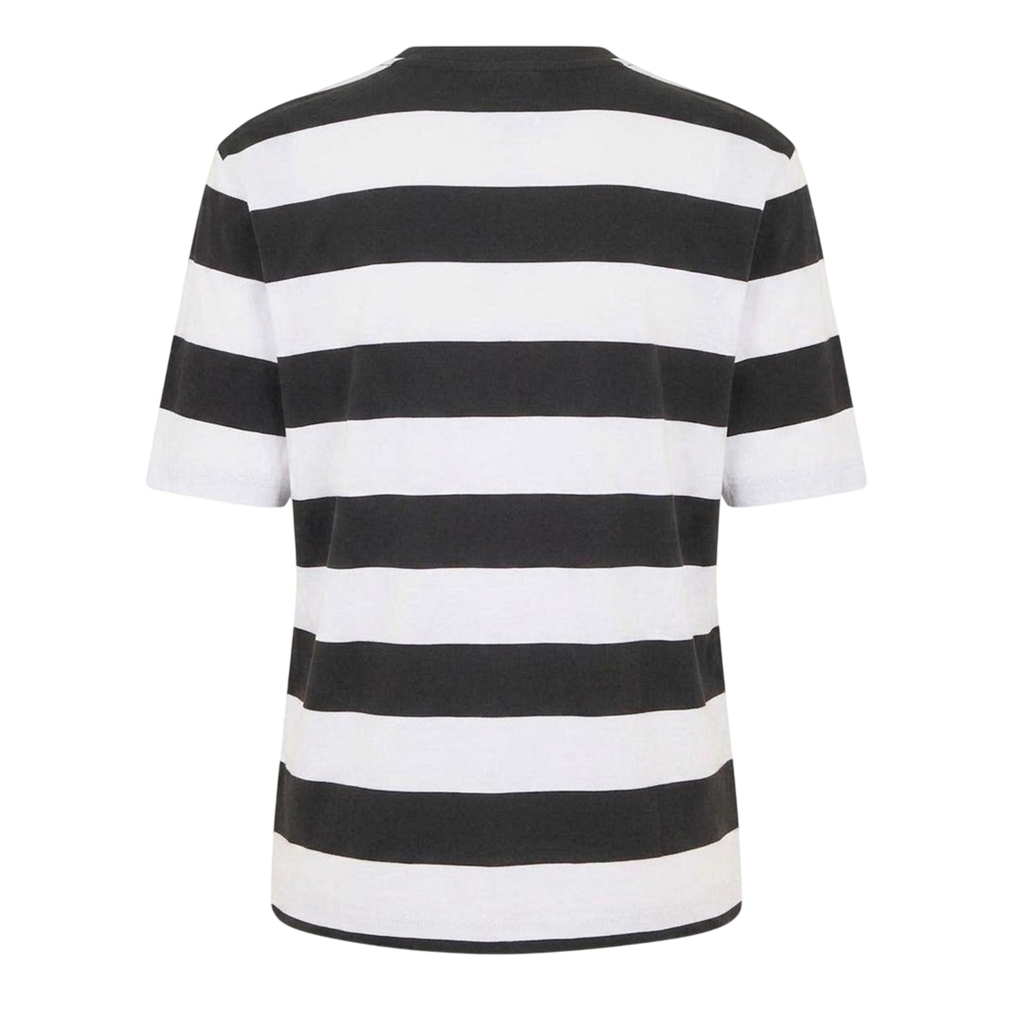 Black-White - Back - Boss Mens Striped T-Shirt