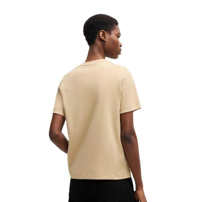 Medium Beige - Back - Hugo Boss Womens-Ladies Ecosa2 T-Shirt