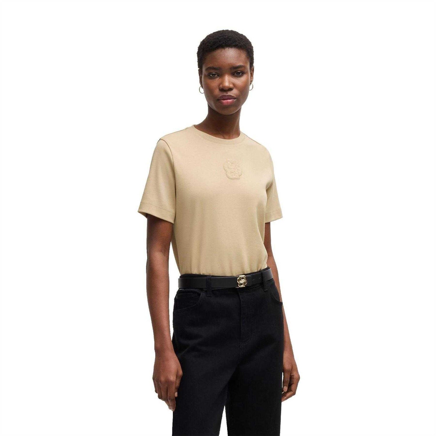 Medium Beige - Lifestyle - Hugo Boss Womens-Ladies Ecosa2 T-Shirt
