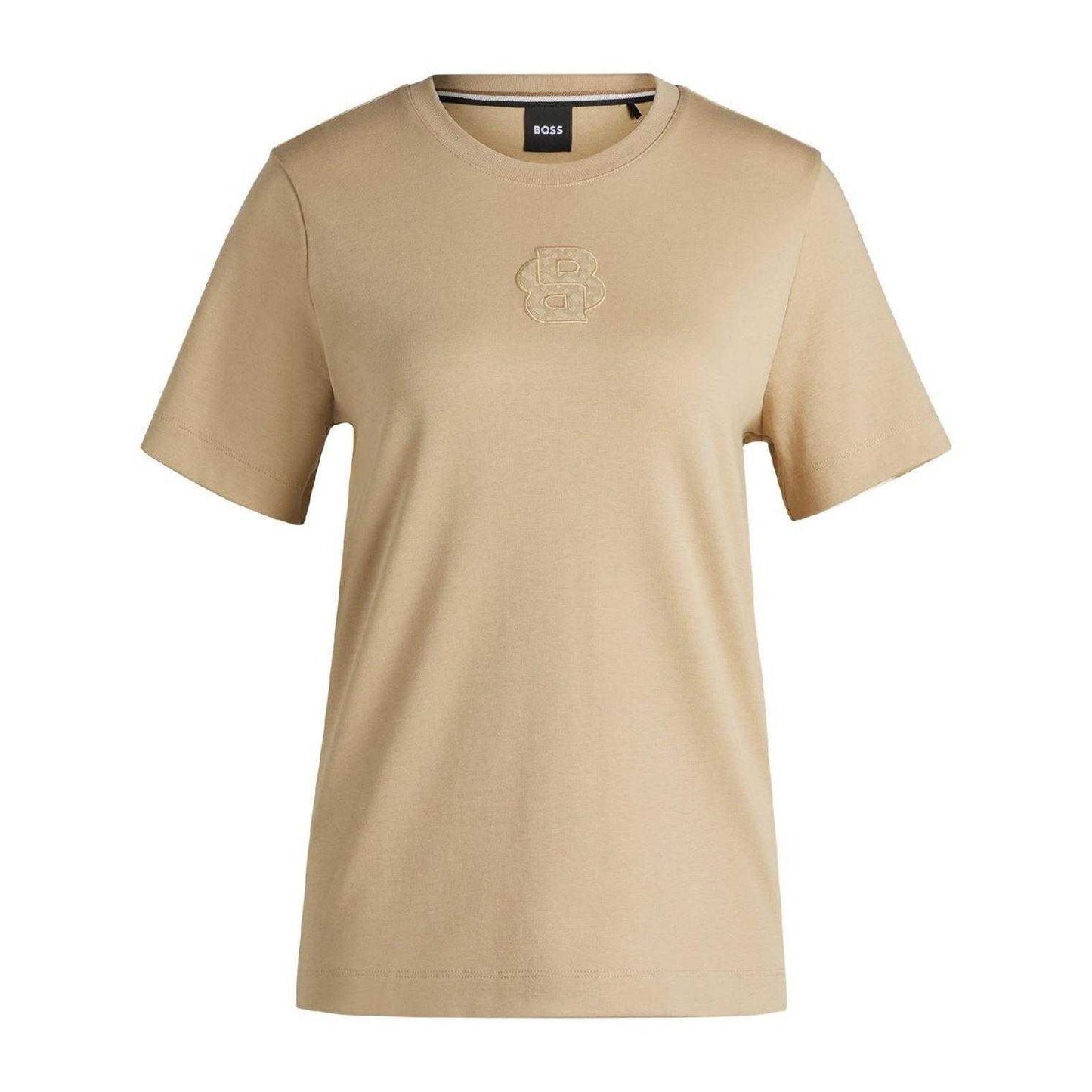 Medium Beige - Front - Hugo Boss Womens-Ladies Ecosa2 T-Shirt