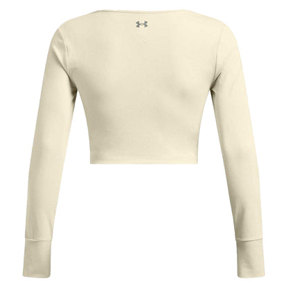 Brown - Back - Under Armour Womens-Ladies Project Rock Long-Sleeved T-Shirt