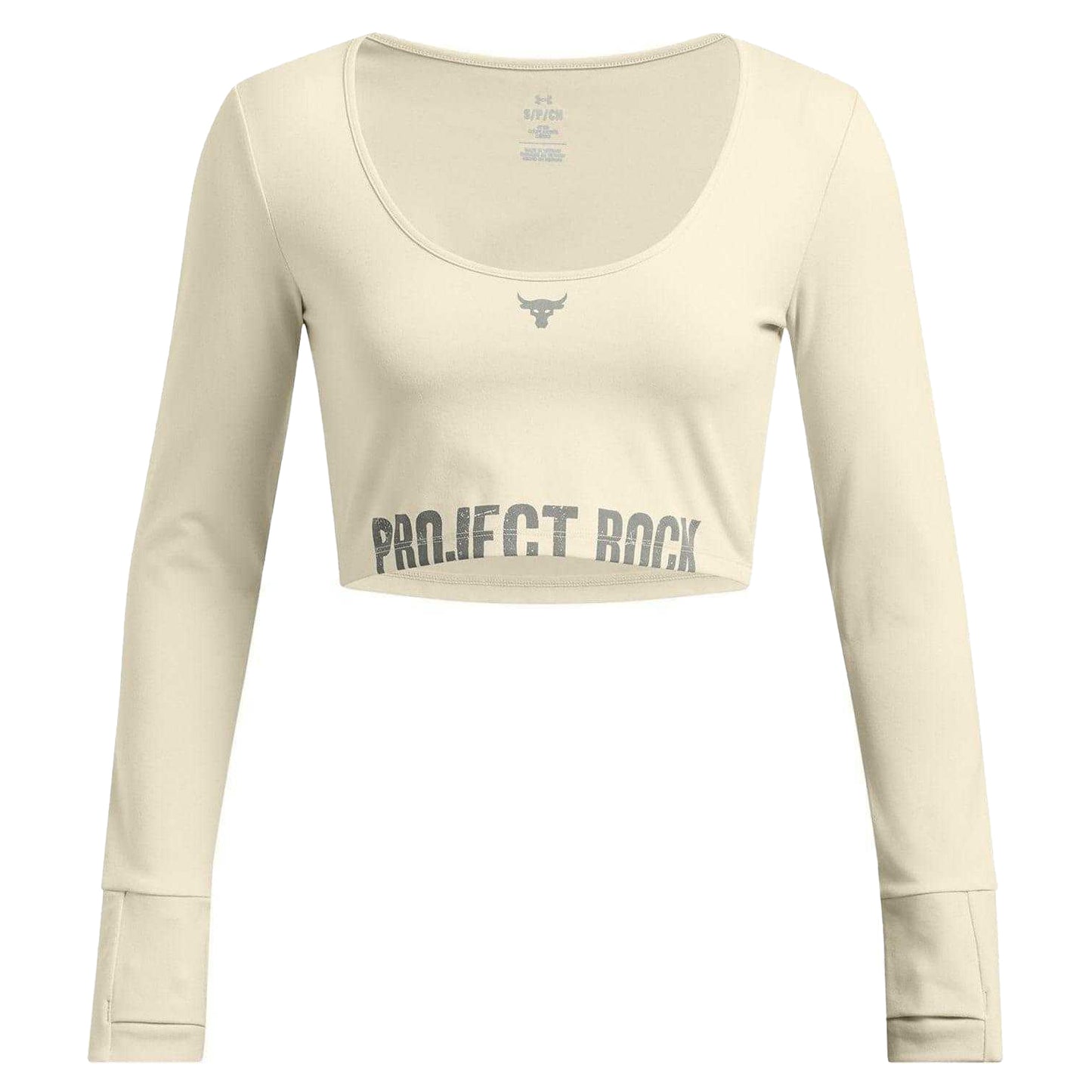 Brown - Front - Under Armour Womens-Ladies Project Rock Long-Sleeved T-Shirt