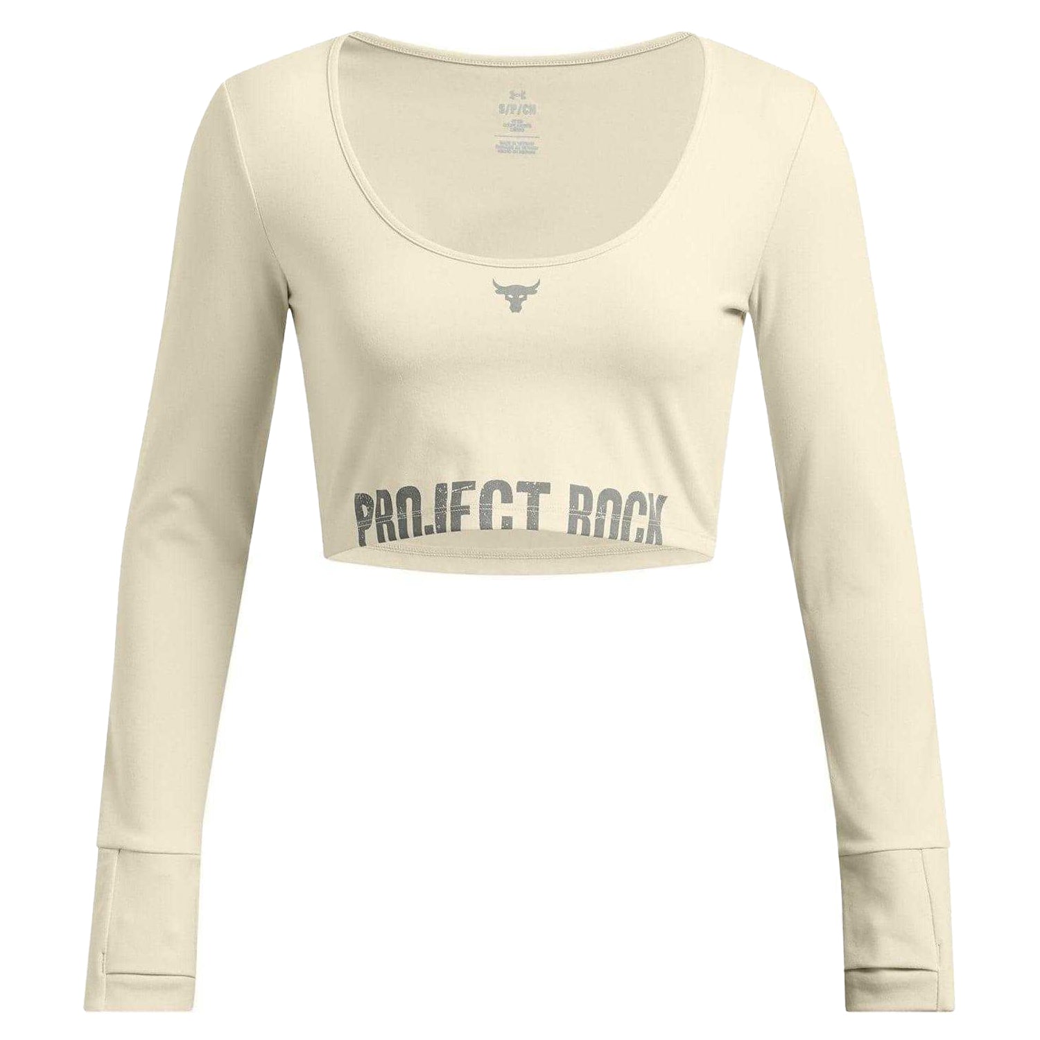 Brown - Front - Under Armour Womens-Ladies Project Rock Long-Sleeved T-Shirt
